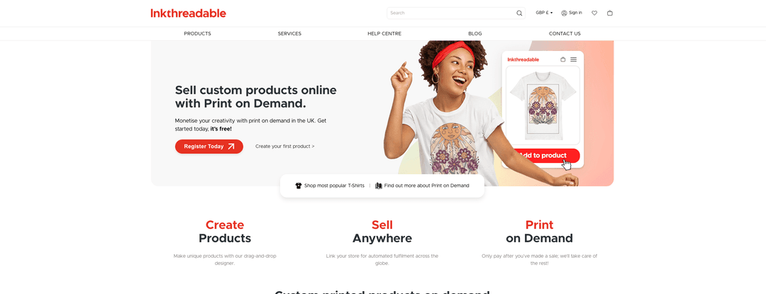 Inkthreadable's home page